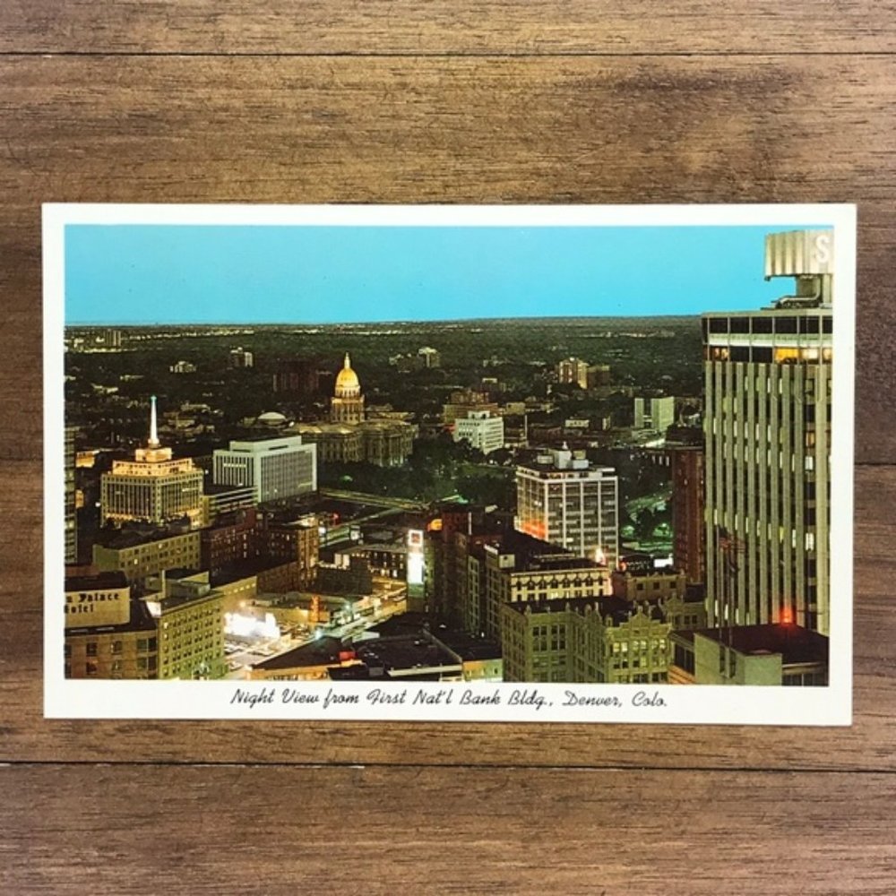 Vintage Denver Colorado Downtown Souvenir Postcard